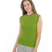 M&S Scalloped Crew Neck Button Detail Vest Tank Top - Quality Brands Outlet