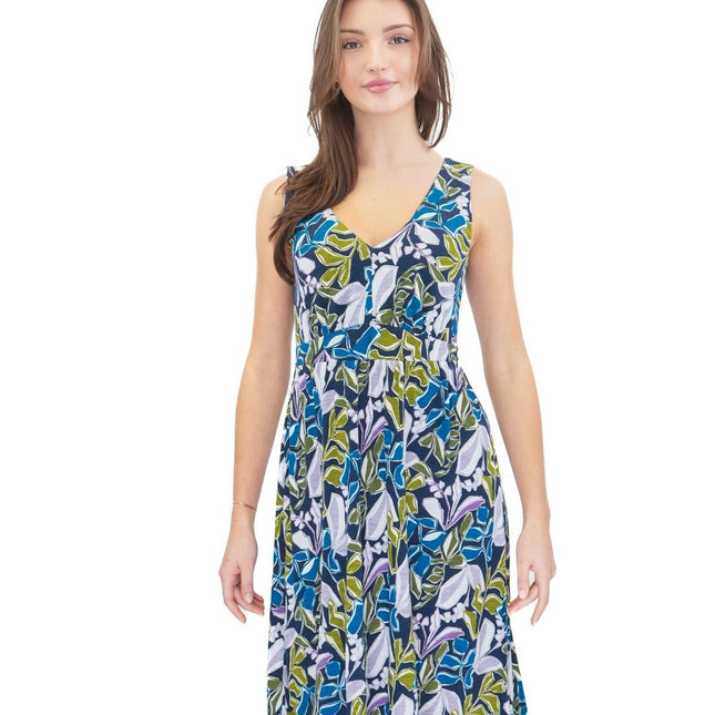 Seasalt Polmanter Jersey Dress Organic Cotton Sleeveless Maxi Print - Quality Brands Outlet