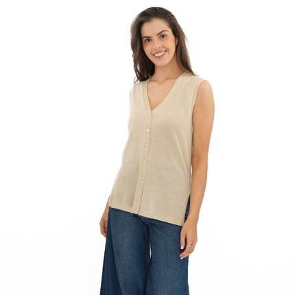 M&S Gold Sparkle Sleeveless Knit Vests - Quality Brands Outlet