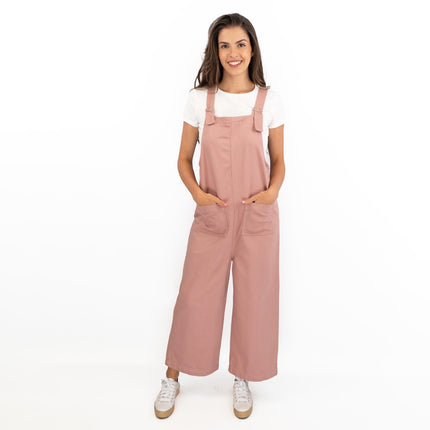 Next Wide Leg Easy Wear Twill Dungarees Relaxed Fit Comfortable Wear