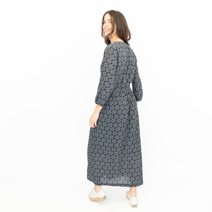 Seasalt Rock Dove Bauble Geo Dark Night Midi Dress-Quality Brands Outlet-