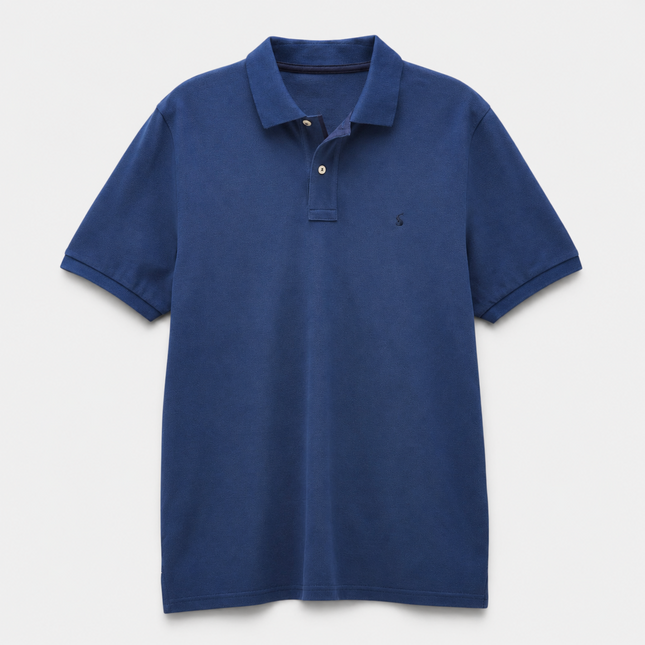 Joules Woody Dark Blue Cotton Pique Polo Shirt