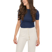 M&S Waffle Lounge Pants Ivory Trousers - Quality Brands Outlet