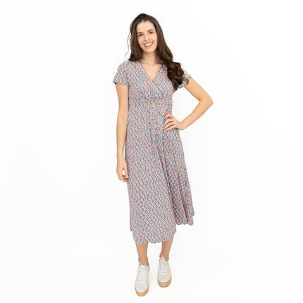 Seasalt Chapelle Dress Blue Seaweed Stamp Tid-Quality Brands Outlet-