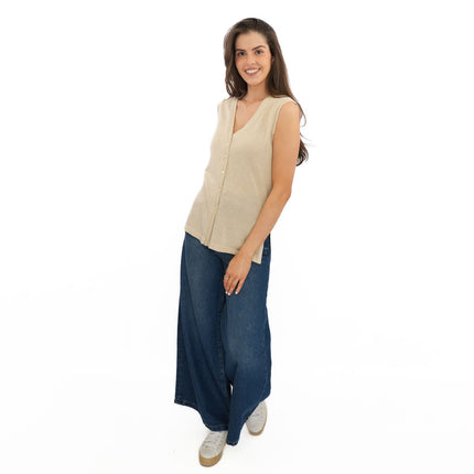 M&S Gold Sparkle Sleeveless Knit Vests - Quality Brands Outlet