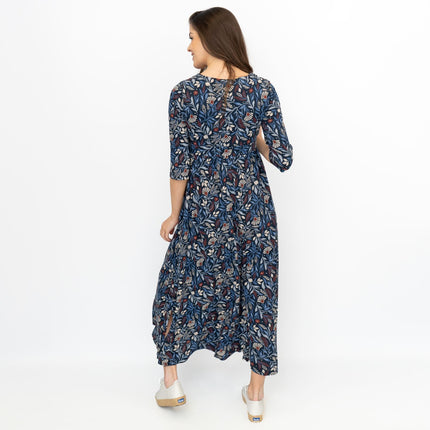 Seasalt Maggie Blue Maxi Dress Folk Meadow Maritime-Quality Brands Outlet-