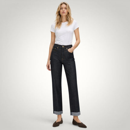 M&S Harper Cigarette Ankle Grazer Jeans Indigo Mix Stretch Denim - Quality Brands Outlet