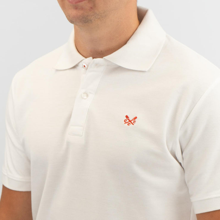 Crew Clothing Company Lightweight Polo Shirt White