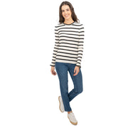 Nobodys Child Striped White & Black Wool Blend Jumper Tops - Quality Brands Outlet