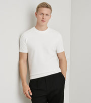 Bradley Heavyweight T-Shirts White Short Sleeve Tops - Quality Brands Outlet
