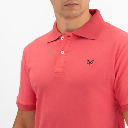 Crew Clothing Company Lightweight Polo Shirt Pink