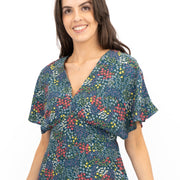 Seasalt Wilsey Empire Line Dress Teal Green - Quality Brands Outlet