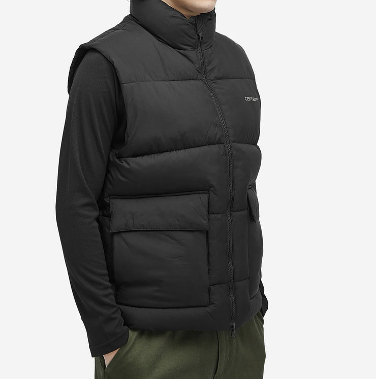 Springfield Gilet Insulated Padded Vest Black Full Zip