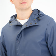 Threadbare Mac Raincoat Showerproof Navy Blue Hooded