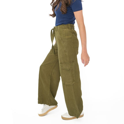 M&S Lyocell Cargo Trousers Khaki-Quality Brands Outlet-