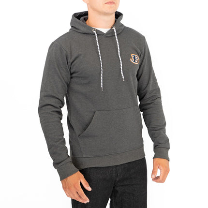 Ben Sherman Mens Logo Hoodie Charcoal Grey-Quality Brands Outlet-