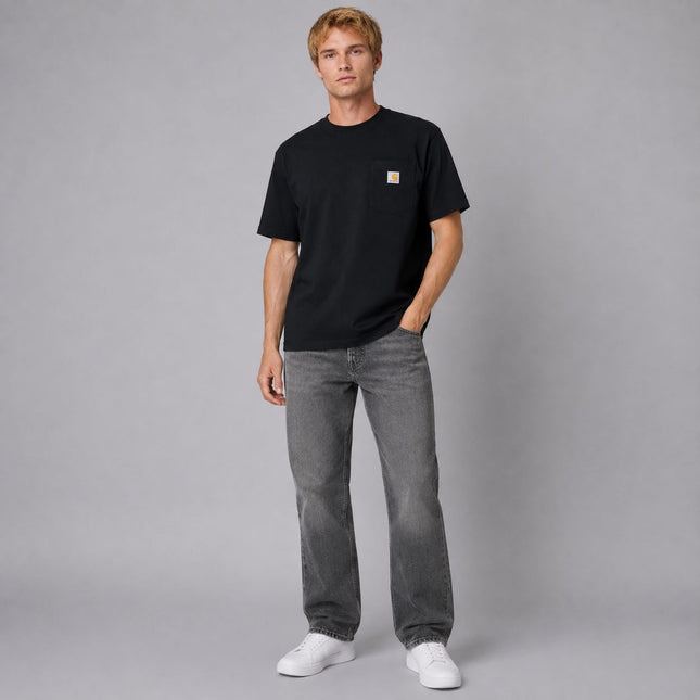 Mens T-Shirts Premium Brand Short Sleeve Heavyweight – Black