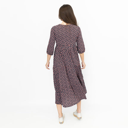 Seasalt Sky Branch Navy Jersey Midi Dress-Quality Brands Outlet-