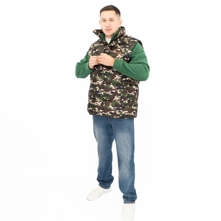 Carhartt Mens Danville Camouflage Gilet Full Zip Padded - Quality Brands Outlet