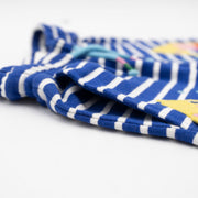 Mini Boden Boys Blue Striped Summer Shorts Drawstring Elasticated Waist with Pocket - Quality Brands Outlet