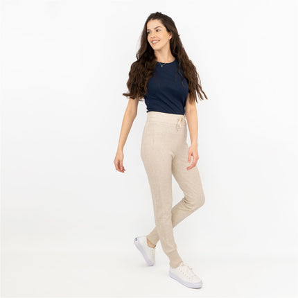 River Island Womens Ribbed Knit Jersey Skinny Leg Joggers