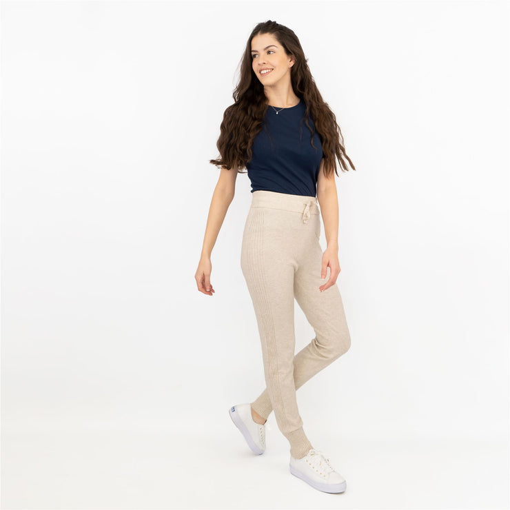 River Island Womens Soft Touch Ribbed Knit Jersey Joggers