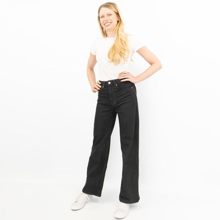 M&S Wide Leg Jeans Black