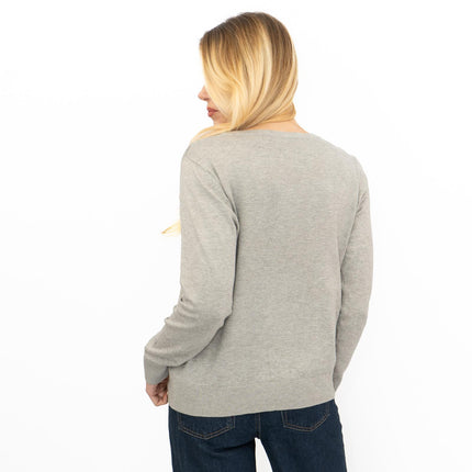 Dorothy Perkins Womens Cardigan Crew Neck Button Up Grey-Quality Brands Outlet-