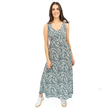 Seasalt Blue Polmanter Floral Maxi Dress Dune Fronds Pool-Quality Brands Outlet-