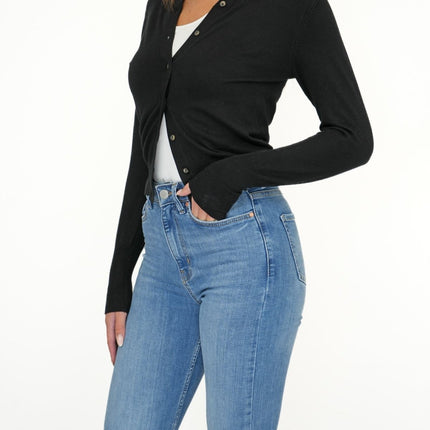 M&S Sienna Jeans Straight Leg Mid Rise Stretch Light Denim-Quality Brands Outlet-