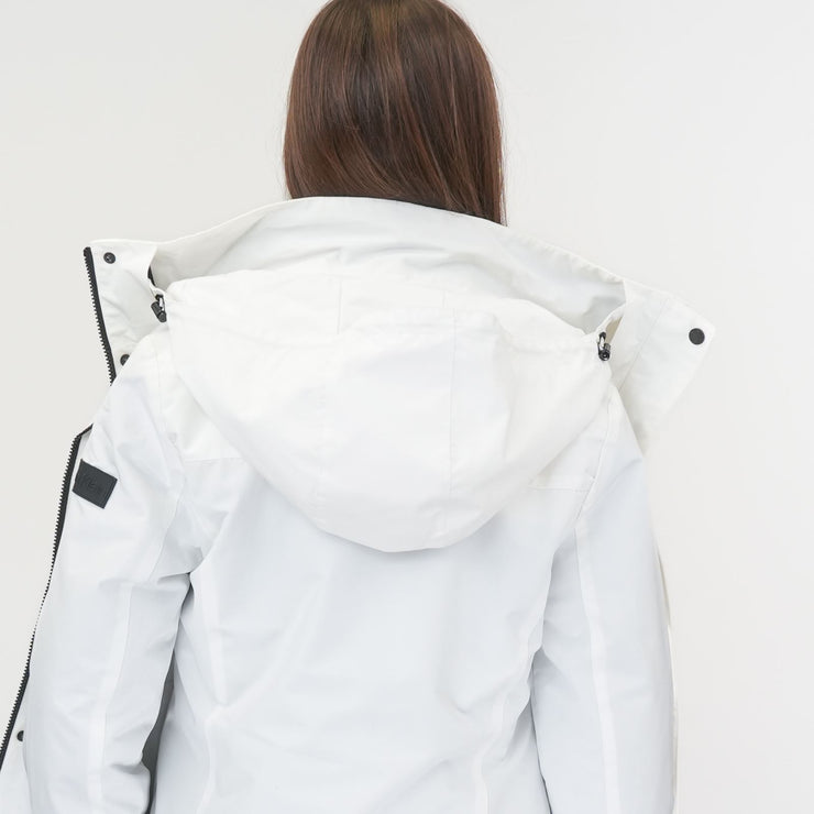 3-in-1 Waterproof Ski Jacket White with Detachable Insert