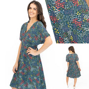 Seasalt Wilsey Empire Line Dress Teal Green - Quality Brands Outlet