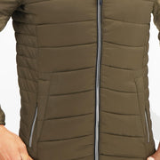 Nautica Performance Double Zip Puffer Jacket Olive