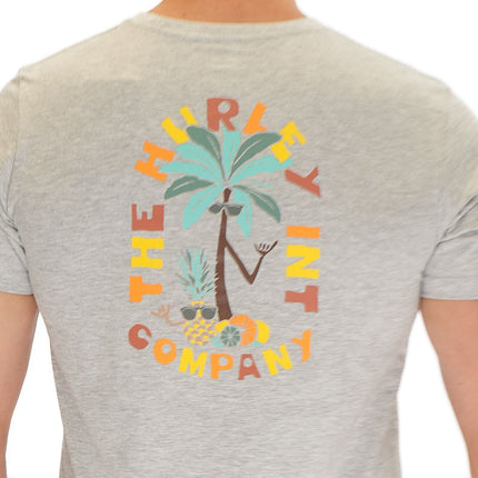 Hurley Mens Grey Cool Pineapple Print T-Shirt-Quality Brands Outlet-