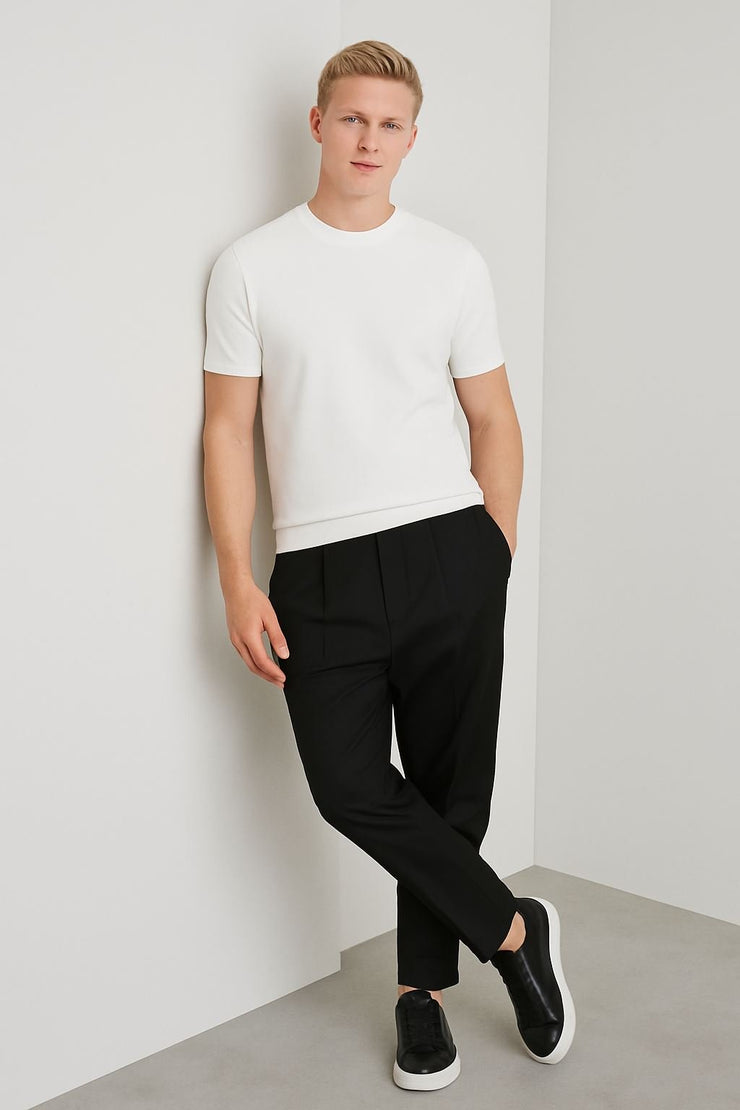 Bradley Heavyweight T-Shirts White Short Sleeve Tops - Quality Brands Outlet