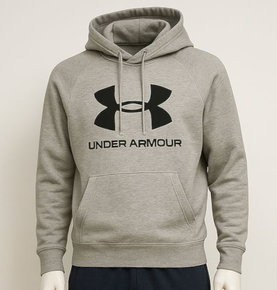 Under Armour Mens Hoodie Classic Classic Large Logo Light Grey - Quality Brands Outlet