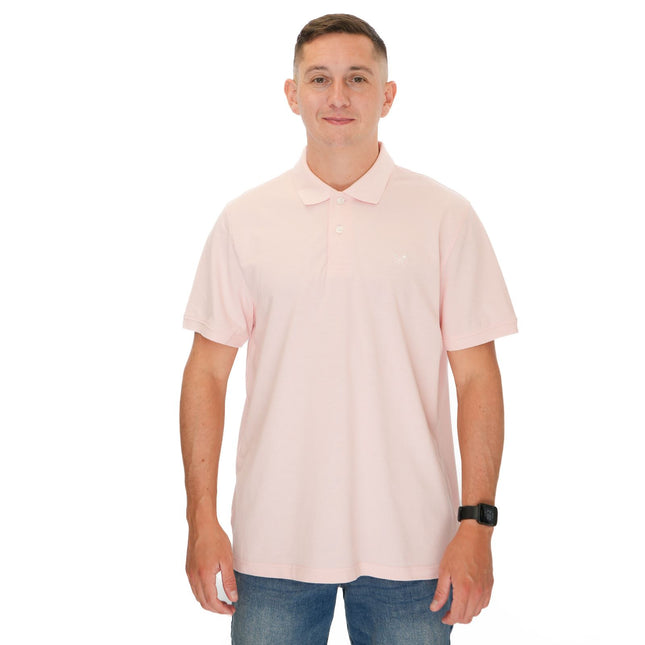 Crew Clothing Polo Shirt Classic Pique Cotton Pink-Quality Brands Outlet-