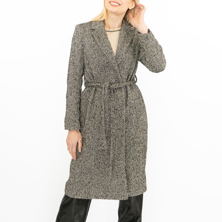 Womens Twill Herringbone Coat