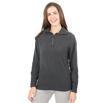 Trespass Half Zip Microfleece Fleece Jackets Charcoal Grey-Quality Brands Outlet-