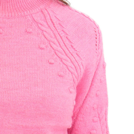 M&S Pink Rib & Bobble Jumper - Quality Brands Outlet