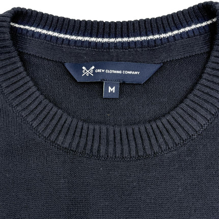 Crew Clothing Mens Knitted Jumper Long Sleeve Navy-Quality Brands Outlet-