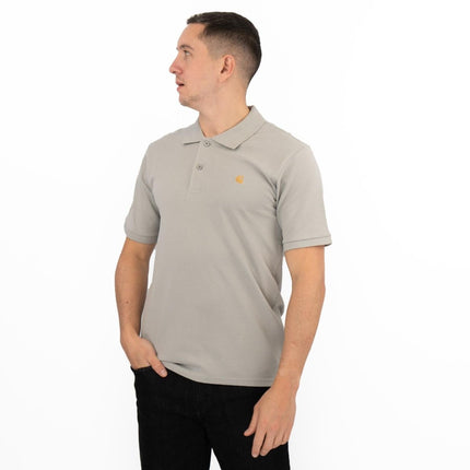Premium Brand Mens Polo Shirt Chase Pique Cotton Grey-Quality Brands Outlet-