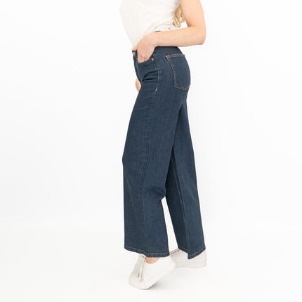 M&S Wide Leg Blue Jeans Dark Indigo