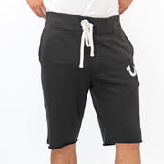 True Religion Mens Shorts Black Fleeced