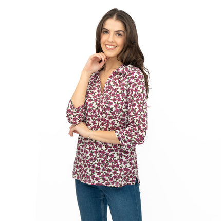 Seasalt Pink Wavecrest Blouse 3/4 Sleeve Tops-Quality Brands Outlet-