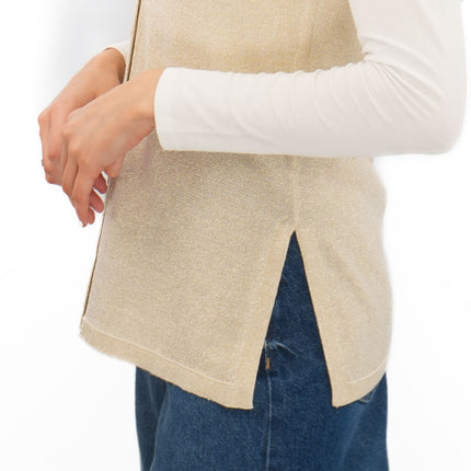 M&S Gold Sparkle Sleeveless Knit Vests - Quality Brands Outlet