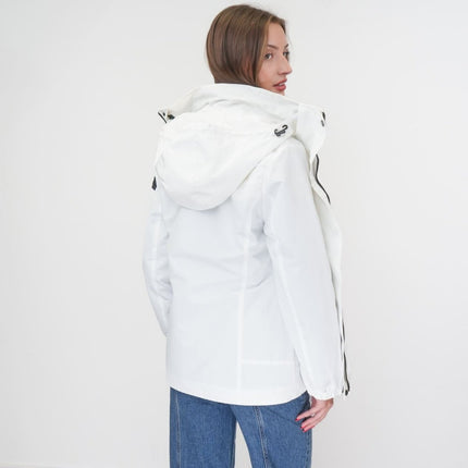 3-in-1 Waterproof Ski Jacket White with Detachable Insert-Quality Brands Outlet-