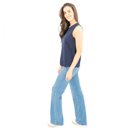 White Stuff Silvia Cut Out Top Navy-Quality Brands Outlet-