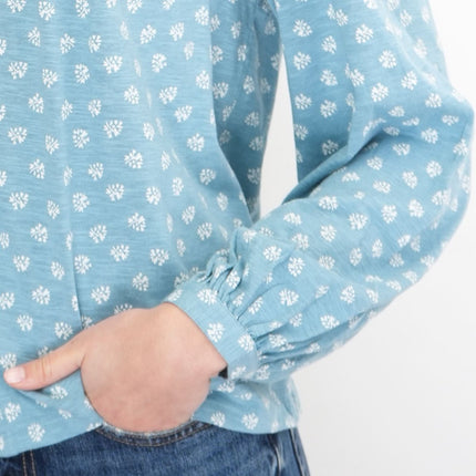 White Stuff Soft Blue Daniella Long Sleeve Tops-Quality Brands Outlet-