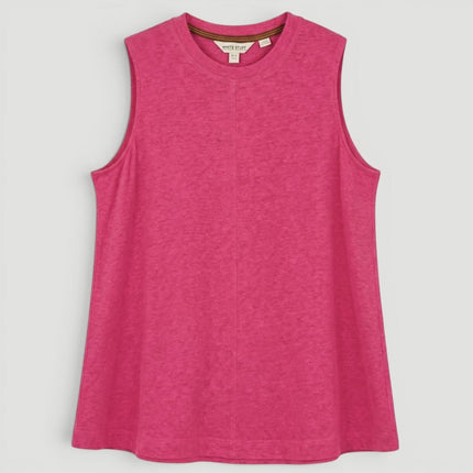 White Stuff Rylee Linen Vest Top Bright Pink - Quality Brands Outlet